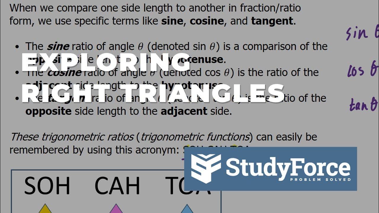 Exploring Right Triangles Labelling and Trigonometric Functions YouTube