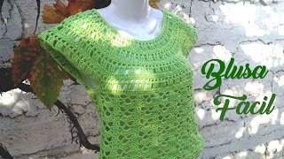 Cómo tejer blusa fácil y rápida a CROCHET - Mi Rincón del Tejido