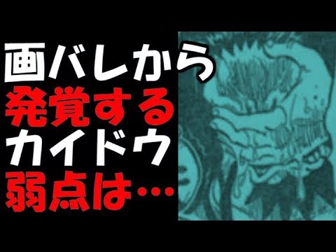 ワンピースネタバレ 最新話 画バレからわかったカイドウの弱点 考察 Youtube