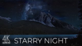 4K Calm Starry Night at Emerald Lake – Dark Screen + Nature Sounds for Deep Sleep & Relaxation screenshot 5