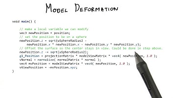 Model Deformation - Interactive 3D Graphics
