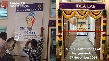 The Journey of MSRIT–AICTE IDEA LAB | Inaugurated on 27 Nov 2025 | MSRIT, Bengaluru, India
