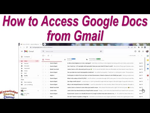 Video: Waar is Google Documenten in Gmail?