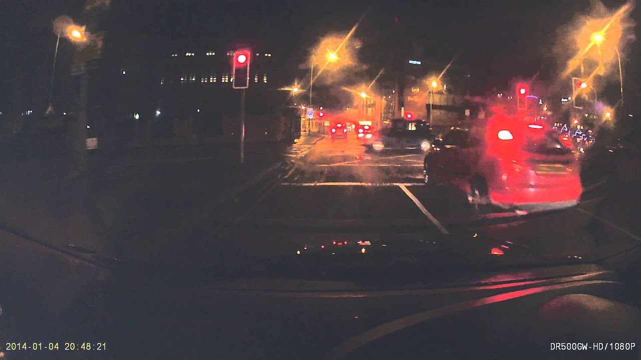 Idiot runs through red light - blackvue DR500GW - YouTube