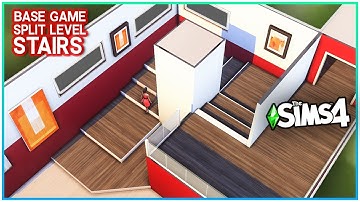 Sims 4  BASE GAME STAIRS w/ PLATFORMS! [No CC, No Mods] - Sims 4 Tutorial | Kate Emerald