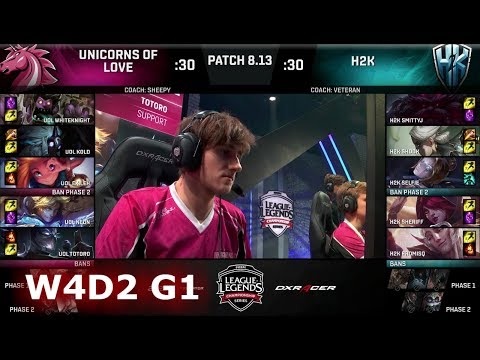 Unicorns of Love vs H2K Gaming | Week 4 Day 2 S8 EU LCS Summer 2018 | UOL vs H2K W4D2