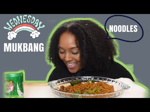 BEEF & BROCCOLI NOODLES MUKBANG|EATING SHOW