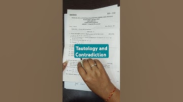 Tautology and Contradiction