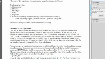 Physical Science Blender Lab Post Quiz Review