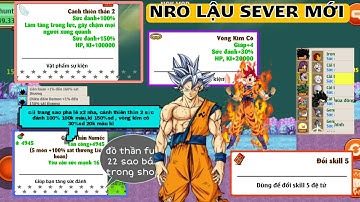 NRO Lậu Sever Mới🐉- Trải Nghiệm Sever Có Cánh Thiên Thần 2 100%sd 100k hp,ki , Vòng Kim Cô 30%sd 20k