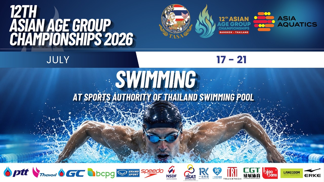 🔴 Live : [SWIMMING Day-5_FINAL] 12th Asian Age Group Championships 2026