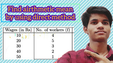 find the arithmetic mean in discrete series by using direct method // find airtmetic mean