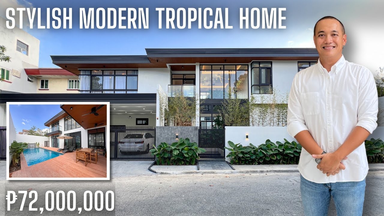 House Tour 319 | Gorgeous Modern Tropical Home For Sale in Mapayapa Village, Quezon City
