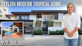House Tour 319 | Gorgeous Modern Tropical Home For Sale in Mapayapa Village, Quezon City
