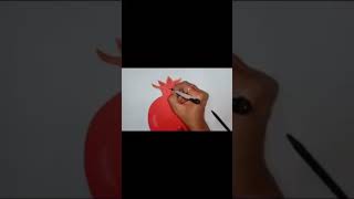 How to make pomegranate #spnart #diy #artandcraft #craft #art #pomegranate #paperfruit
