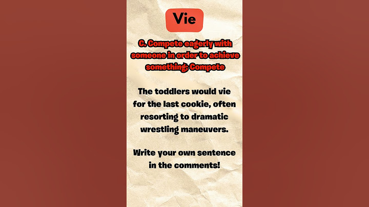 Word of the Day: Vie – Meaning & Examples Explained! #vocabulary #SAT #satvocabulary