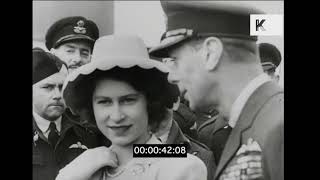 1940s UK WWll The Royal Family Visit Airfields