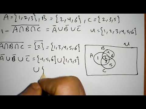 De Morgan&rsquo;s Law (قانون دي مورجان) | Math 1 (رياضيات 1)