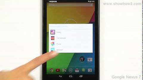 Google Nexus 7 - Change Wallpaper