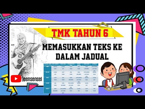 Video: Cara Memasukkan Baris Ke Dalam Jadual