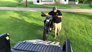 Harbor Freight TriFold Aluminum ATV Ramp Modified for Solo Motorcycle Loading (90018)