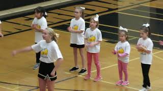 Meridian Trojans Mini Cheerleaders Perform at Boys Basketball Halftime - December 21, 2018