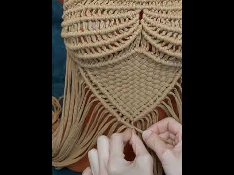 Часть третья. Пляжное платье в технике макраме. - YouTube