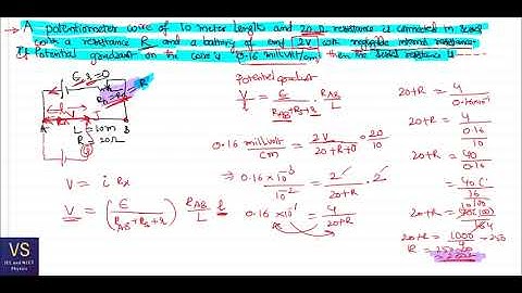 Potential gradient Problem in Potentiometer for IIT-JEE and NEET Physics