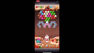 LINE バブル2　STAGE 2018　銀コニー　アイテムあり　×1.5　Silver Cony　LINE BUBBLE 2 screenshot 2