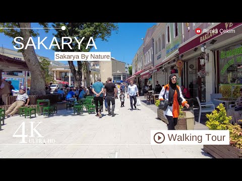 4K Sakarya City Center Walking Tour | Turkey Walk 2023