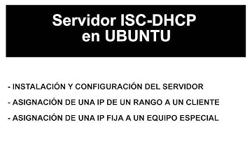 Configuración de un servidor ISC DHCP en Ubuntu 20.04