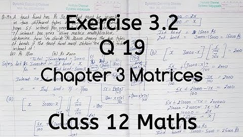 Q 19 | Exercise 3.2 | Chapter 3 | Matrices | Class 12 Math | Ncert