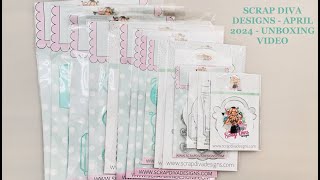 Scrap Diva Designs New April 2024 - Unboxing #scrapdivadesigns @ScrapDiva29 #papercraft #unboxing
