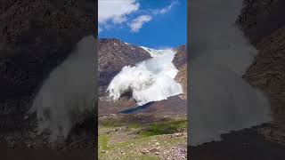 Man Faces Approaching Glacier Collapse #Avalanche #YesEpicYes