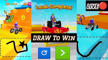 Live🔴 Draw to Win the Race! 🏁| Scribble Rider Gameplay Challenge #live #gaming #squidgamelive 