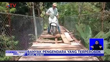 Nyaris Terjatuh, Jembatan Gantung di Lebak Rusak Parah #BIS 26/08
