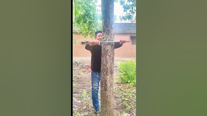 Iron rods run through the trees. Mobile phone special effects, it's time to show the real technolog