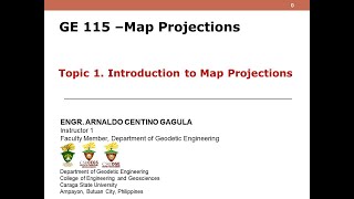 Topic 1 GE 115 Map Projections Part 3