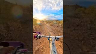 Chasing the sun 🌞 #crestlinebikes #downhillmtb #views #fyp #shorts