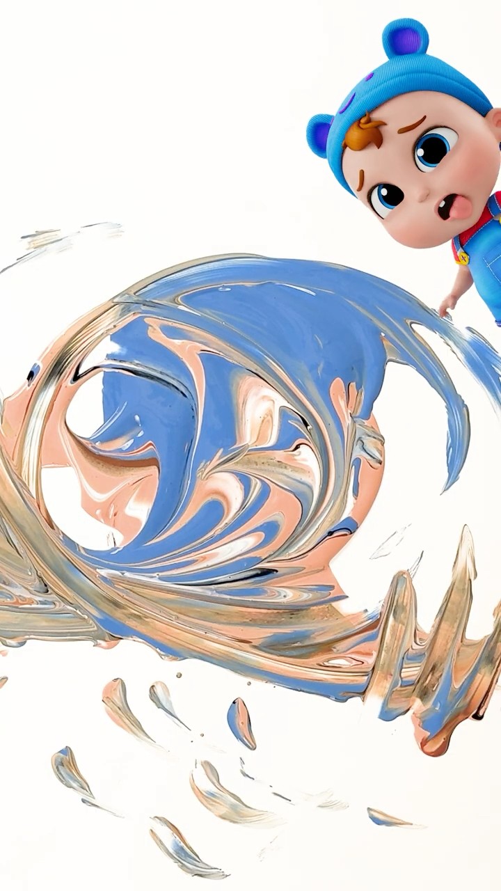 ACCIDENT.. here is your finger painting! PAINT SPLASHES!  #babyjohn #nurseryrhymes