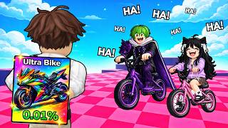 I Pretended To Be A Noob In Bike Obby, Then Used A 0.01% Bike