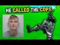 He called the POLICE to his HOUSE over Fortnite!? (Noob vs. Hacker)