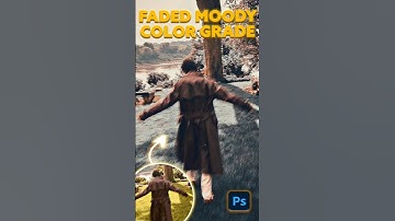 Photoshop: Faded Moody Color Grade #easy #tutorial #like #graphicdesign #photoshoptutorial #editing