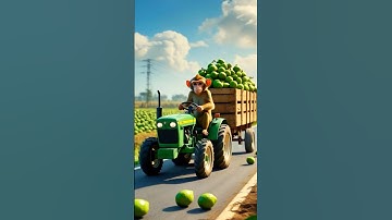 The elder monkey plants a guava tree and waters it 😭 then the farmer eats the fruit #ai #monkey