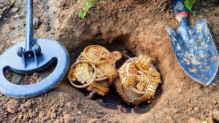 Mysterious Treasure Found full of Gold and Jewels hunted by Metal Detector