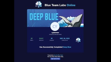 [Walkthroughs] -  Deep Blue Investigation Walkthrough @ Blue Team Labs