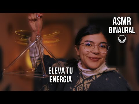 ASMR transmuta y eleva tu energía ✨ reiki, pirámide de cristal, lluvia de fondo