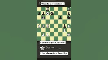 Can you find mate in 1 white to move #chess #chessopenings #chessgame #chesspuzzle #chessmaster