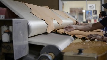 Leather Staking Machine in Action