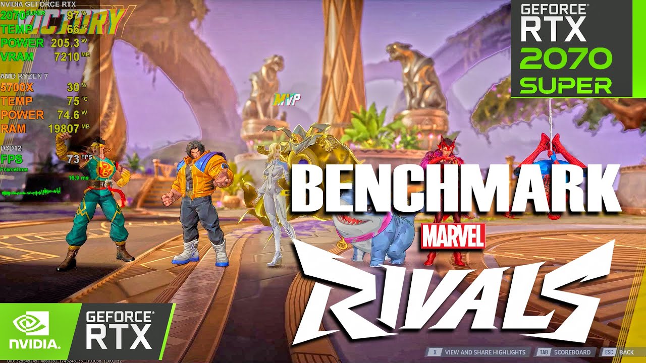 MARVEL RIVALS Benchmark on RTX 2070 Super + R7 5700X - YouTube